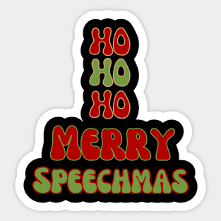 Speech therapy Christmas, speech language pathology, slp, slpa, speech path Sticker